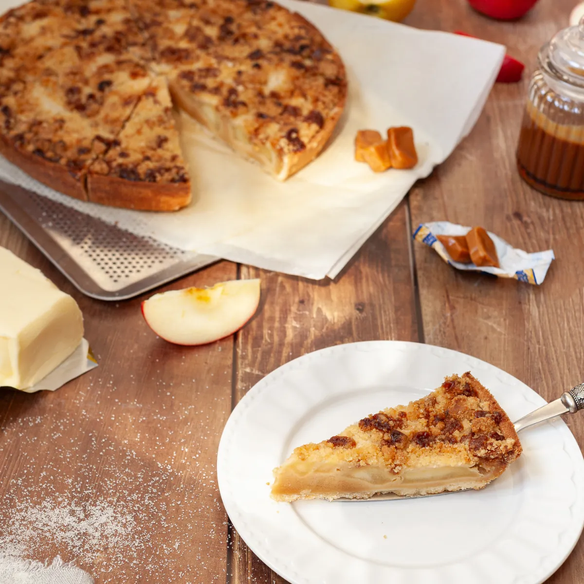 Tarte Crumble Pommes Caramel
